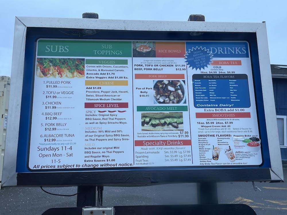 Z and J Asian Subs Menu image 2